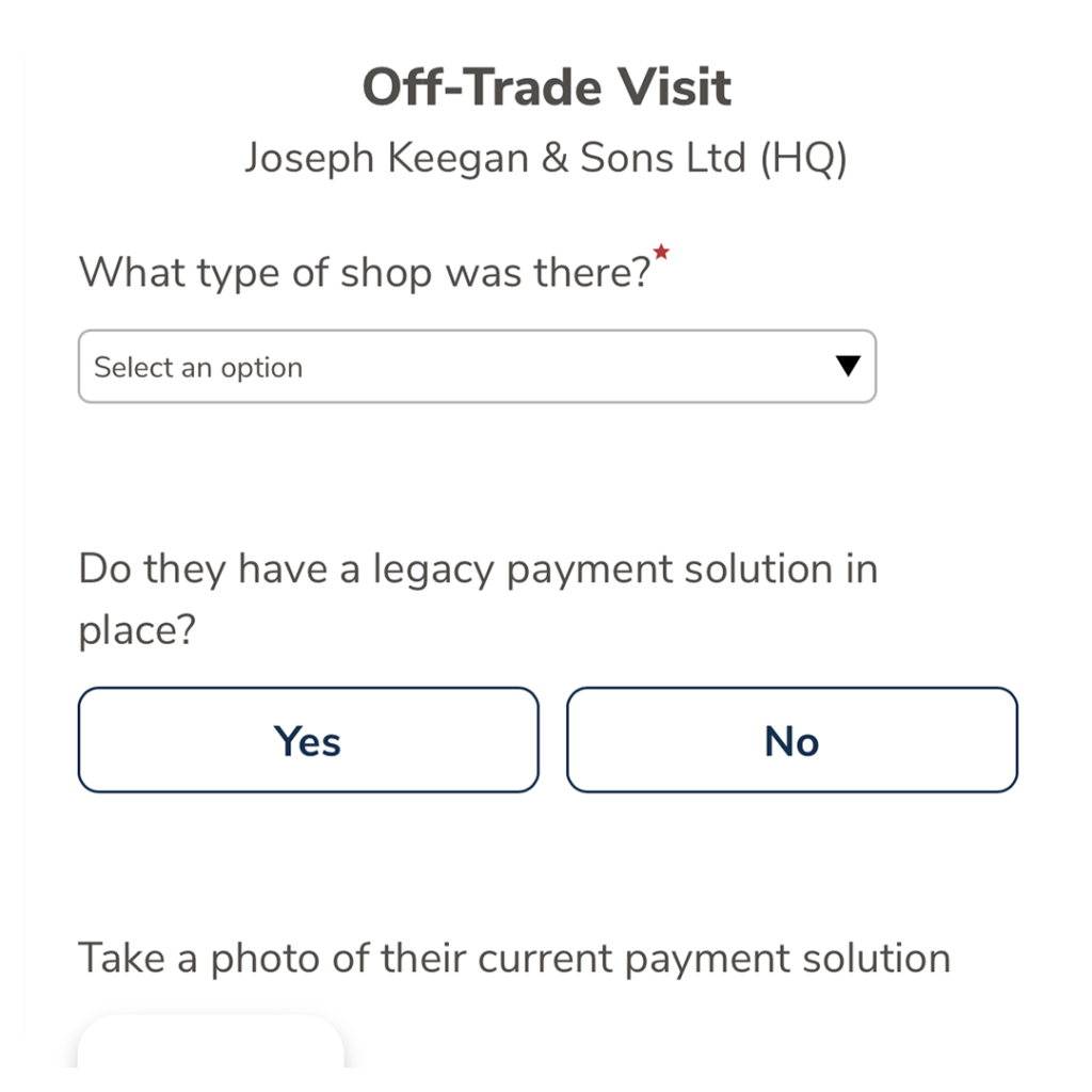 Off-trade Survey Visit Example in Bowimi