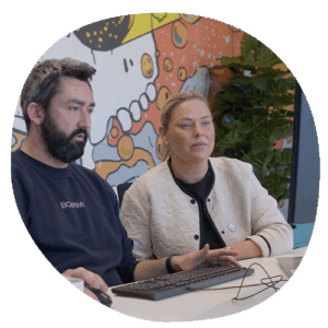 Bowimi account manager and Beavertown national field sales manager working on insights