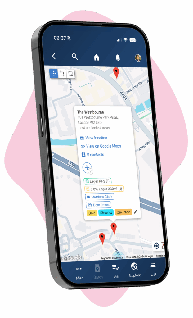 Location pin in Bowimi