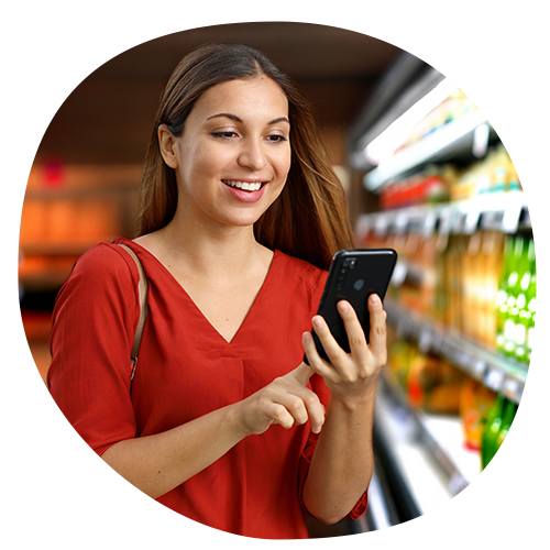 Field rep capturing photo in Bowimi of drinks fridge in supermarket