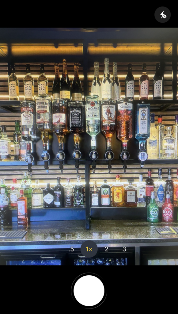 photo of back bar in app