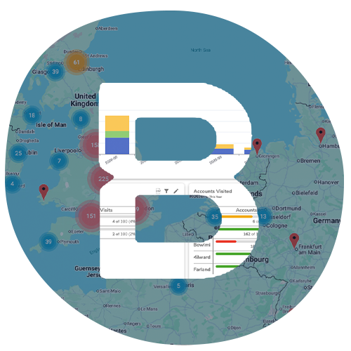 Bowimi Submark containing insights and analytics layered on Bowimi location map